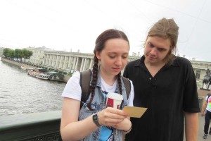 Lera and Ivan, undergraduate students who volunteered to bring Bob Alberts and I through St Petersburg.